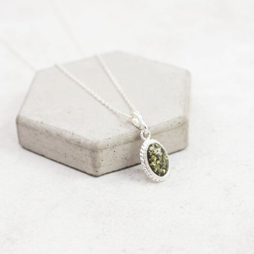 Classic Baltic Amber Pendant Necklace Oval Amber Pendant Vintage Green Amber Pendant Necklace Natural Amber Sterling Silver Necklace Amber