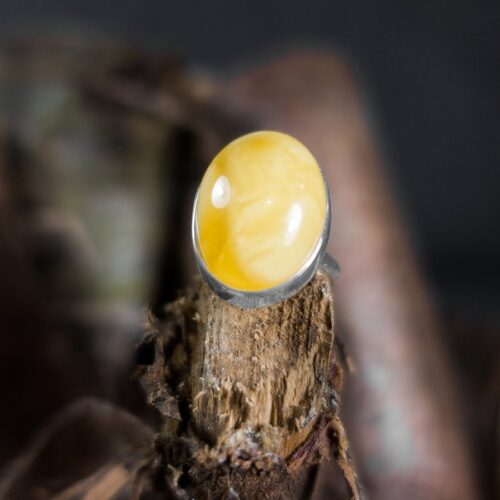 Natural Baltic Amber Ring White Amber Ring Natural Vintage Amber Ring Sterling Silver Ring Handmade Amber Jewelry Jewellery Spring Gift
