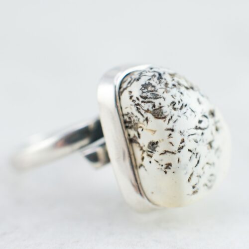 Black and White Amber Ring Baltic Amber Ring Quirky Ring Raw Gemstone Ring Amber Stone Ring Natural Amber Ring Unpolished Amber Ring Amber