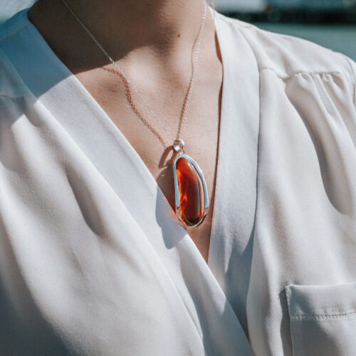 Classic Baltic Amber Necklace Pendant Natural Amber Pendant Necklace Sterling Silver Pendant Necklace Genuine Certified Amber Necklace