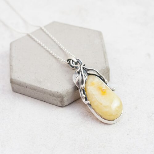 Natural Baltic Amber Pendant Necklace Butterscotch Amber Necklace Pendant Genuine Amber Pendant Large Amber Pendant White Amber Necklace
