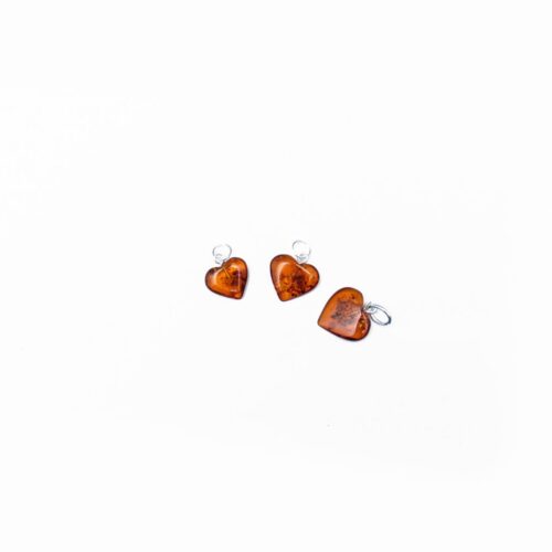 Genuine Natural Baltic Amber Pendant Amber Heart Handmade Pendant Handmade Amber Sterling Silver Medium Small Large Amber Mothers Day Gift - M