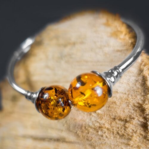 Baltic Amber Bracelet Amber Cuff Bracelet Cognac Amber Sterling Silver Bracelet Vintage Handmade Amber Bracelet Spring Jewelry Gift