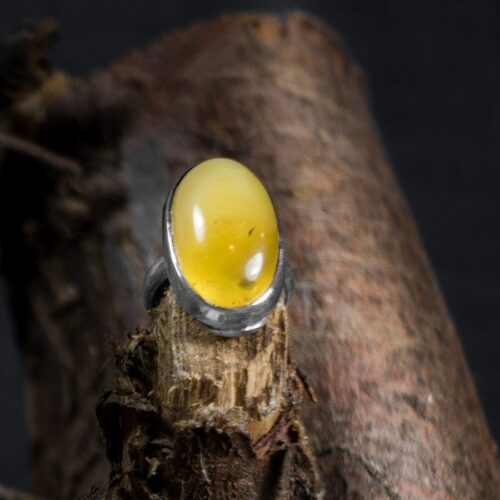 Natural Baltic Amber Ring White Amber Ring Natural Vintage Amber Ring Sterling Silver Ring Handmade Amber Jewelry Jewellery Summer Gift